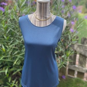 CHICOS Reversible blue tank top size 2 JS